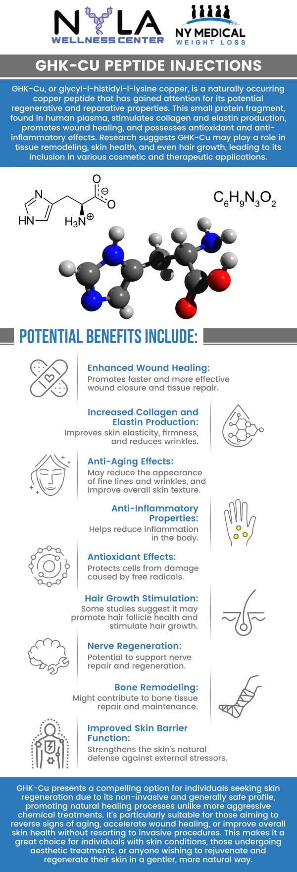 Common questions asked by clients: What is GHK-Cu, and how does it benefit the skin? How does GHK-Cu promote healing and tissue repair? Can GHK-Cu be used for anti-aging purposes? How is GHK-Cu applied or administered for optimal results? Book an appointment online or contact us for more information. We are conveniently located at 65 Hilton Ave #250, Garden City, NY 11530. We serve clients from Garden City NY, Mineola NY, Hempstead NY, Franklin Square NY, Westbury NY, Roosevelt NY, and surrounding areas. Common questions asked by clients: What is GHK-Cu, and how does it benefit the skin? How does GHK-Cu promote healing and tissue repair? Can GHK-Cu be used for anti-aging purposes? How is GHK-Cu applied or administered for optimal results? Book an appointment online or contact us for more information. We are conveniently located at 65 Hilton Ave #250, Garden City, NY 11530. We serve clients from Garden City NY, Mineola NY, Hempstead NY, Franklin Square NY, Westbury NY, Roosevelt NY, and surrounding areas.